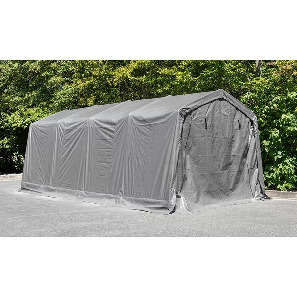 Folien Autogarage, ca. 365 x 487 x 250 cm - Grau