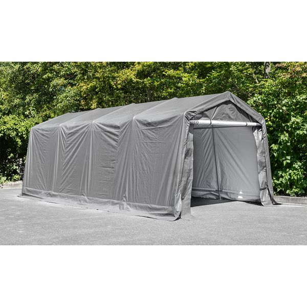 Folien Autogarage Zeltgarage ca. 305 x 610 x 240 cm - Grau