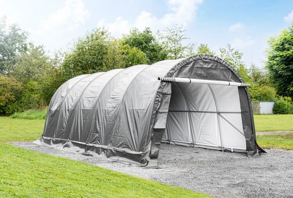 Folien Autogarage, ca. 360 x 610 x 250 cm - Grau