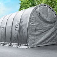 Folien Autogarage, ca. 420 x 605 x 365 cm - Grau