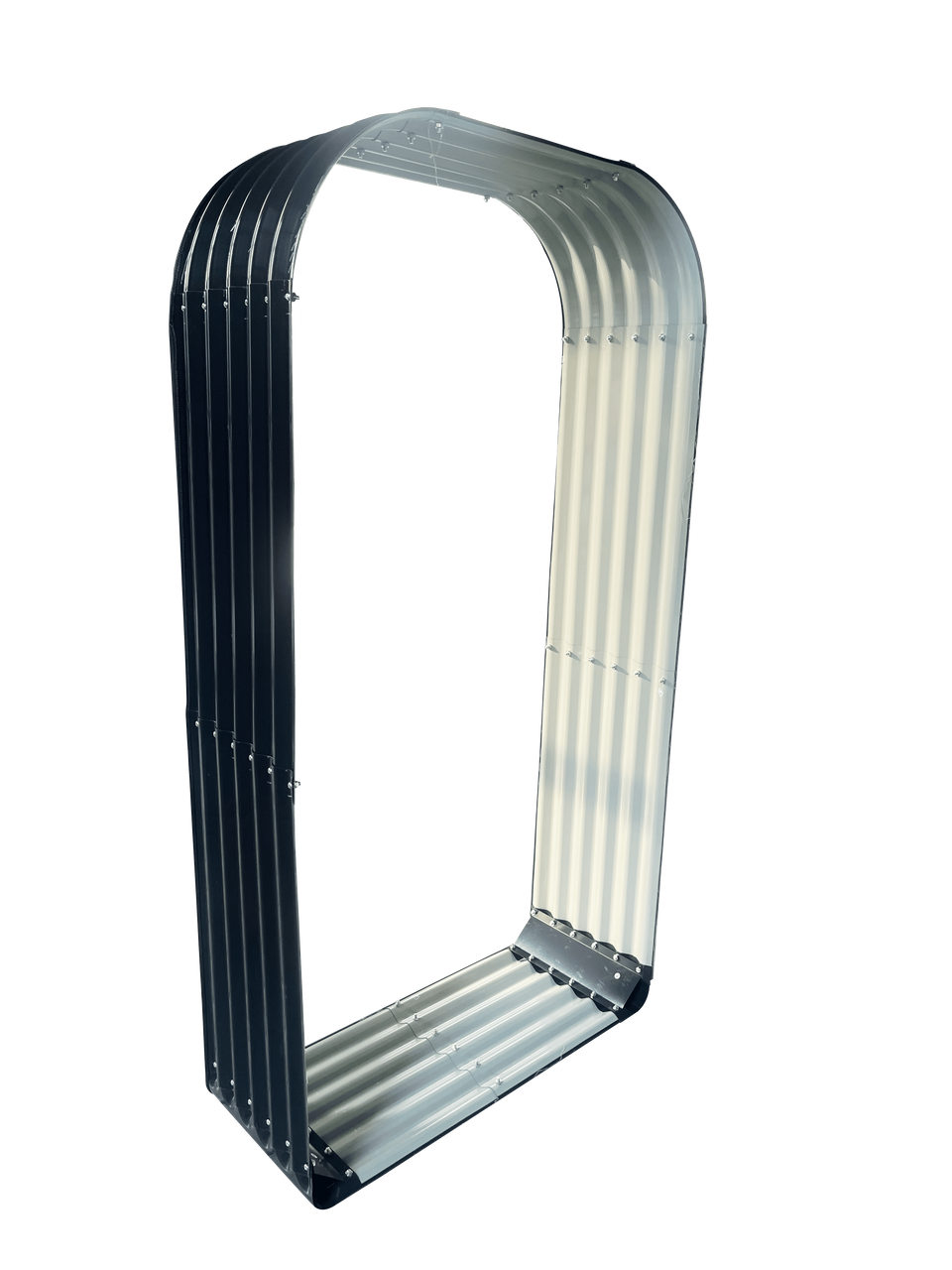 Brennholz Unterstand/Kaminholzregal aus verzinktem Stahlblech, ca. 200 x 105 x 43 cm - Anthrazit