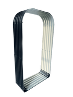 Brennholz Unterstand/Kaminholzregal aus verzinktem Stahlblech, ca. 200 x 105 x 43 cm - Anthrazit 