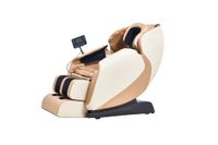 Elektrischer Massagesessel mit Kopfstütze, ca. 140 x 74 x 101 cm - Creme/Roségold