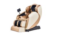 Elektrischer Massagesessel mit Kopfstütze, ca. 140 x 74 x 101 cm - Creme/Roségold