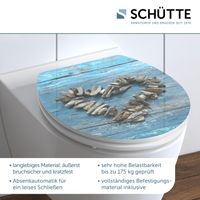 WC Sitz SHELL HEART High Gloss mit MDF Holzkern, hochglänzender Toilettendeckel mit Absenkautomatik