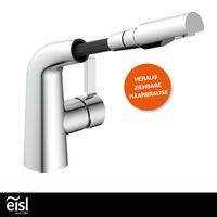 COOL Waschtischarmatur mit herausziehbarer Brause, Wasserhahn Bad ausziehbar, Mischbatterie Waschbecken