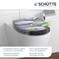 Duroplast WC Sitz STONE, Toilettendeckel mit Absenkautomatik und Schnellverschluss, Klobrille mit Motivdruck