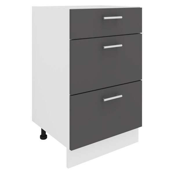 Küchenschrank Breite 50 cm Schublade Unterschrank Küche Küchenmöbel Esilo