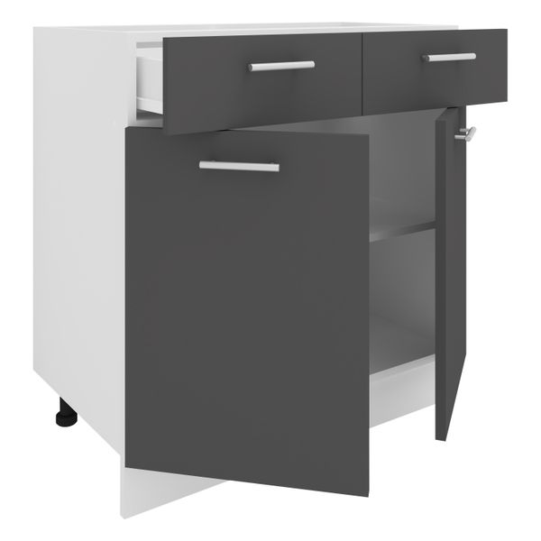 Küchenschrank Breite 80 cm Schublade Unterschrank Küche Küchenmöbel Esilo