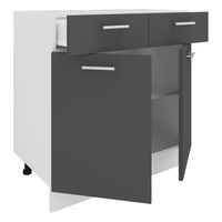 Küchenschrank Breite 80 cm Schublade Unterschrank Küche Küchenmöbel Esilo