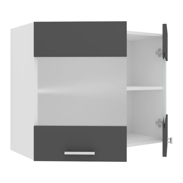 Küchenschrank Breite 80 cm Matt Glastür Hängeschrank Küche Küchenmöbel Esilo