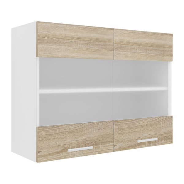 Küchenschrank Breite 80 cm Matt Glastür Hängeschrank Küche Küchenmöbel Esilo