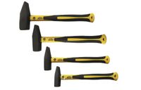 Profi 4 tlg Set Schlosserhammer Fiberglasstiel Hammer 300g 500g 800g 1000 g