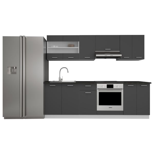8-tlg Einbauküche Küchenzeile Küchenblock Komplettküche 240 cm Esilo