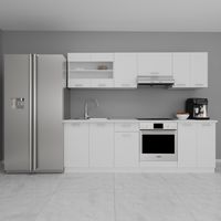 8-tlg Einbauküche Küchenzeile Küchenblock Komplettküche 240 cm Esilo