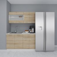 4-tlg Singleküche Einbauküche Küchenzeile Küchenblock Komplettküche 140 cm Esilo