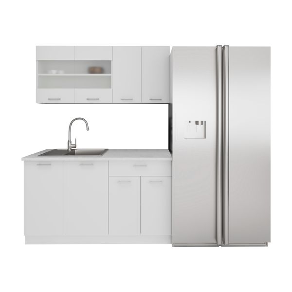 4-tlg Singleküche Einbauküche Küchenzeile Küchenblock Komplettküche 140 cm Esilo