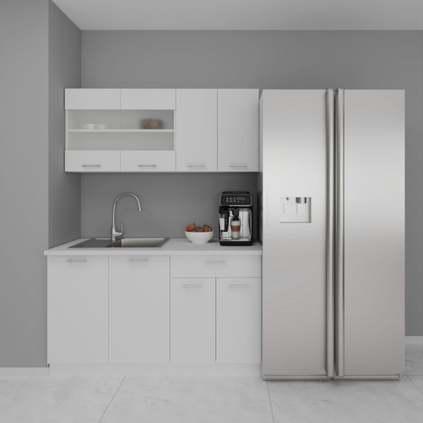 4-tlg Singleküche Einbauküche Küchenzeile Küchenblock Komplettküche 140 cm Esilo