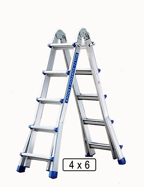 Teleskopleiter Stehleiter Mehrzweckleiter Alu Leiter Klappleiter 4 x 6