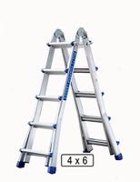 Teleskopleiter Stehleiter Mehrzweckleiter Alu Leiter Klappleiter 4 x 6
