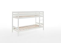 Etagenbett Lupo mit 2 Liegeflächen 90 x 200 cm, inkl. 2 Rolllattenroste, Buche massiv weiß