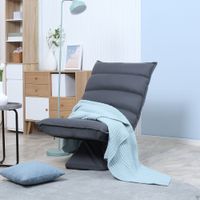 Bodensofa Bodenstuhl mit Sockel Relaxsessel Meditationsstuhl Dunkelgrau