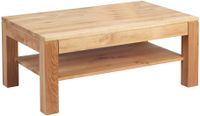 Couchtisch mit Schublade "Björn" in Wildeiche massiv - B/H/T=105x44x65cm