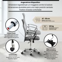 Bürostuhl Washington, grau