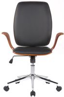 Bürostuhl Burbank Kunstleder, walnuss/schwarz