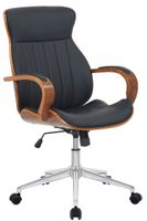 Bürostuhl Melilla Kunstleder, walnuss/schwarz