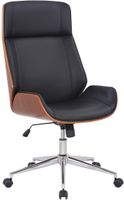 Bürostuhl Varel Kunstleder, walnuss/schwarz