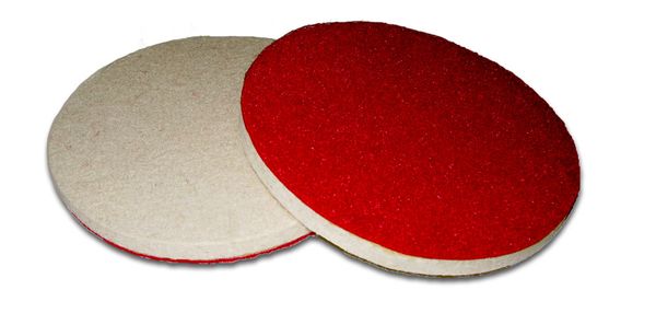 5x Polierscheibe mit Klettrücken Ø 125 mm Polierdisc Filzscheibe