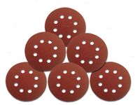 25 Stück Klett 125 mm Schleifscheiben Schleifpapier 8 Loch Körnung 80