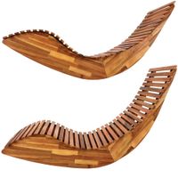 Casaria Saunaliege Akazie 150x93x60cm braun FSC