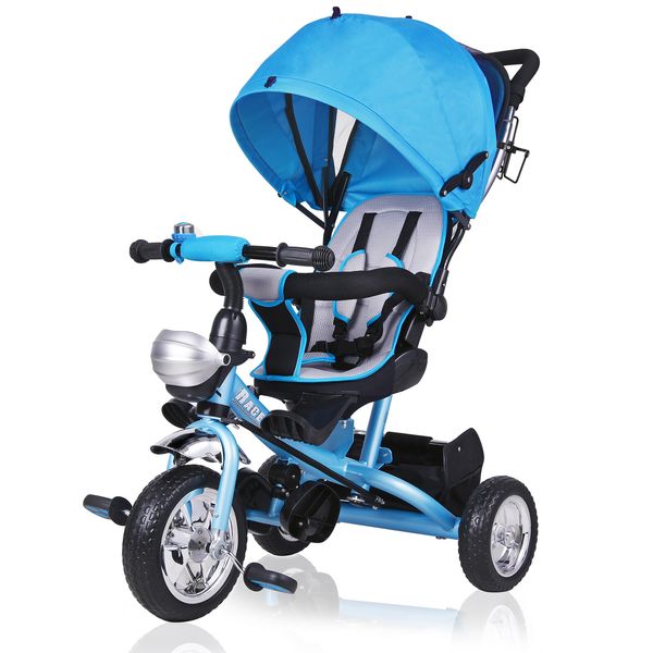 Spielwerk Multifunktionales Kinderdreirad Blau/rosa