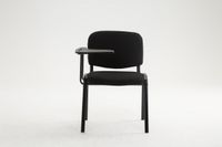 Stuhl Ken mit Klapptisch Stoff, schwarz