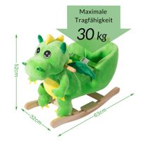 Spielwerk Schaukeltier Dino Grün mit Sicherheitsgurt, auch in anderen Varianten verfügbar