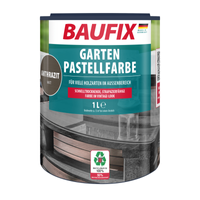 Garten Pastellfarbe anthrazit halbtransparent matt, 1 Liter, Holzfarbe
