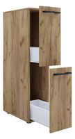 Badmöbel Nischenschrank Raumteiler Badschrank Midischrank Schublade Sadilo L Honig-Eiche