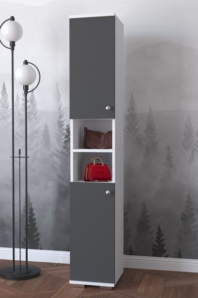 Schuhschrank "Gados M" Weiß / Anthrazit