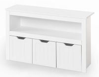VASAGLE Kinderregal Spielzeugaufbewahrung für Kinder, Aufbewahrungsschrank 102 x 30 x 60 cm, weiß