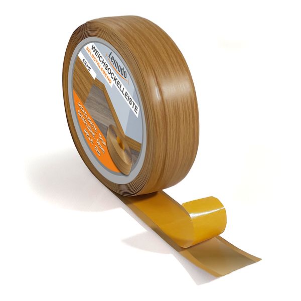 Weichsockelleiste Eiche, 25m Rolle