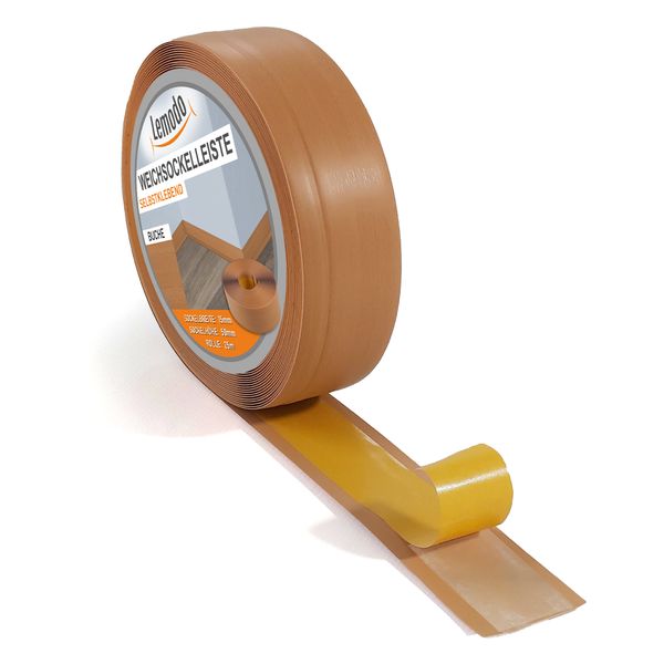 Weichsockelleiste Buche, 25m Rolle
