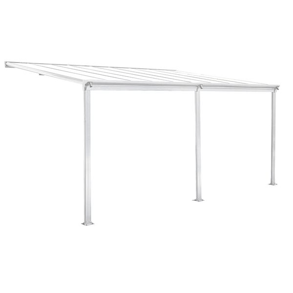 Terrassendach/Veranda, ca. 557 x 303 x 258 cm - Weiß
