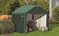 ShelterLogic Stahl Folien Zeltgarage Gerätehaus 3,24m² grün 180x180x180 cm