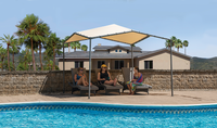 ShelterLogic Stahl Pavillon Canopy Pacifica 10x10 beige 317x317x271 cm