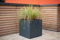 Herstera Garden Stahl Hochbeet Pflanzkübel Cube anthrazit 50x50x50 cm