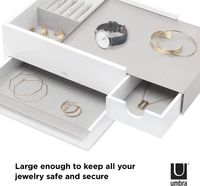 Umbra STOWIT Schmuckkasten 290245-670 in White/Nickel Design Schmuckbox Etui Aufbewahrung