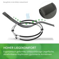Schaukelstuhl klappbar "DAS ORIGINAL" Aluminium mit Kissen, Natur