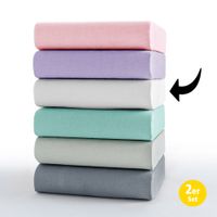 Mikrofaser Interlock Spannbetttuch - ca. 140 - 160 x 200 cm, Offwhite, 2er-Set